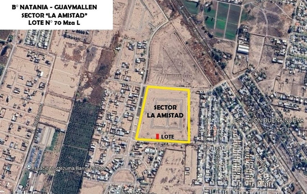 VENTA LOTE B° NATANIA-SECTOR LA AMISTAD-GUAYMALLÉN
