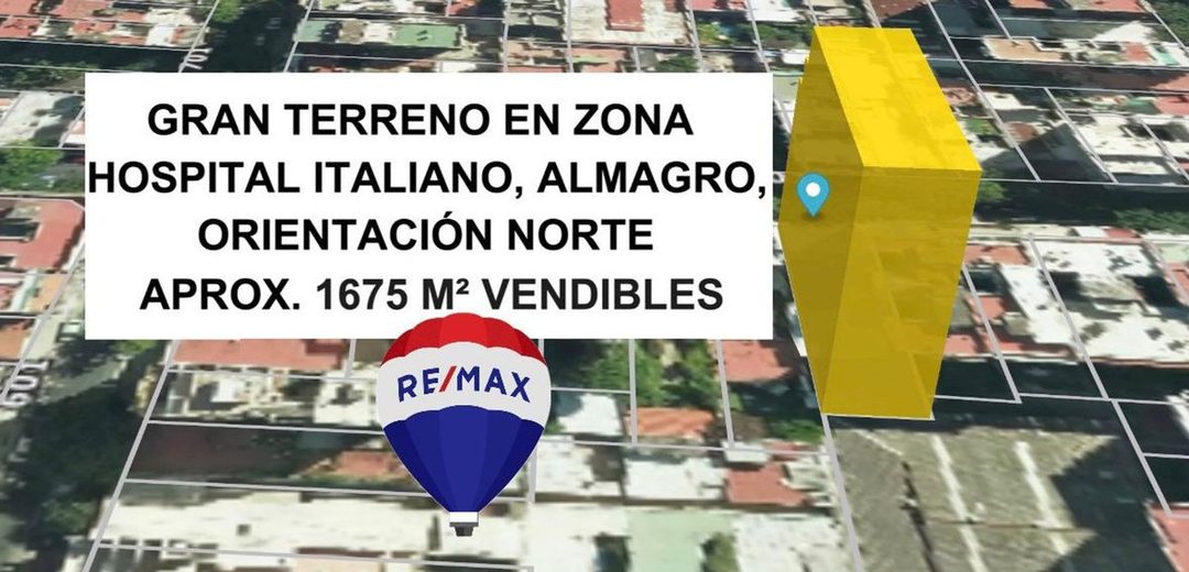 VENTA LOTE ALMAGRO HOSPITAL ITALIANO 1675 M2
