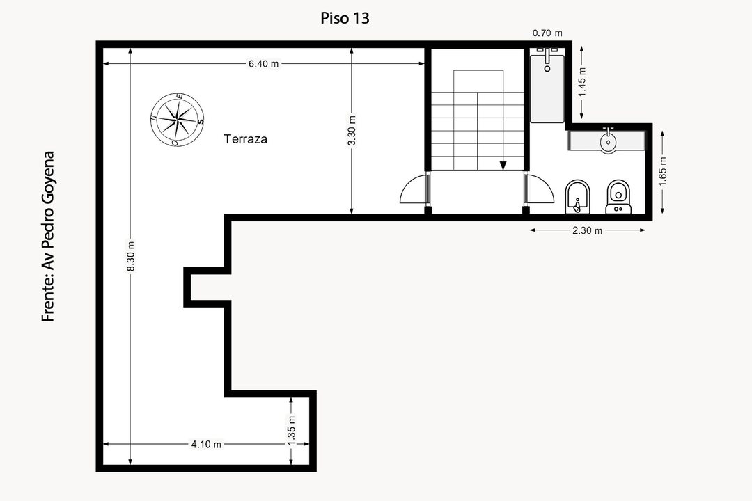 Departamento piso 4 amb con terraza propia