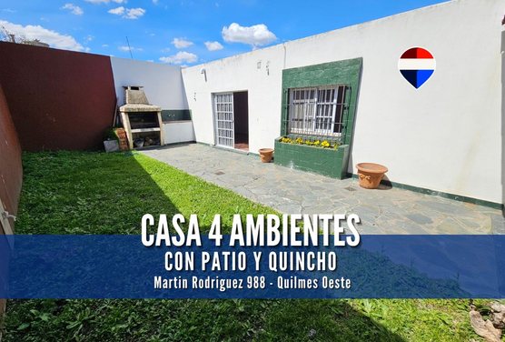 VENTA CASA 4 AMBIENTES EN QUILMES OESTE