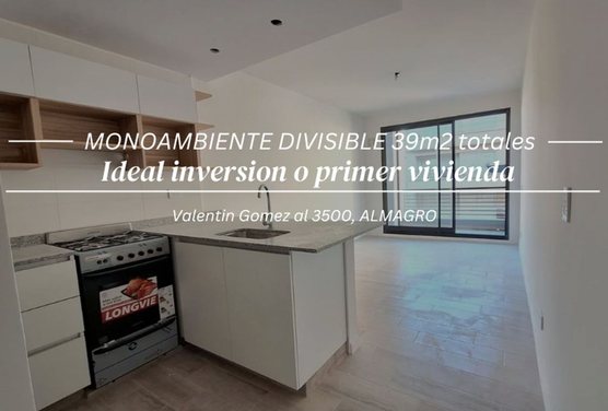 VENTA MONOAMBIENTE DIVISIBLE ALMAGRO BALCON