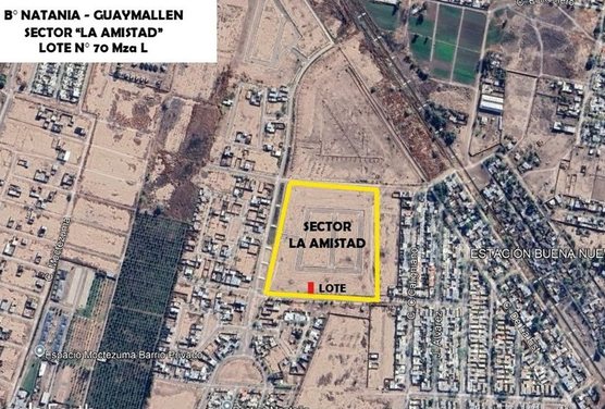 VENTA LOTE B° NATANIA-SECTOR LA AMISTAD-GUAYMALLÉN