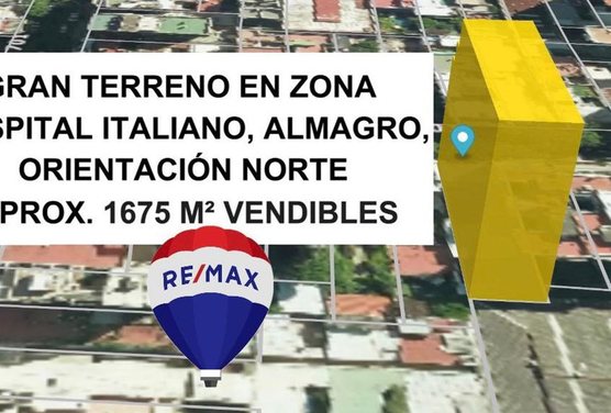VENTA LOTE ALMAGRO HOSPITAL ITALIANO 1675 M2