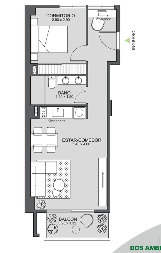 Departamento de 2 ambientes en venta en Colegiales, Zapata 600, foto 3
