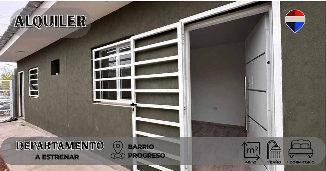 AQUILER DEPARTAMENTO, 1 DORMITORIO,BARRIO PROGRESO