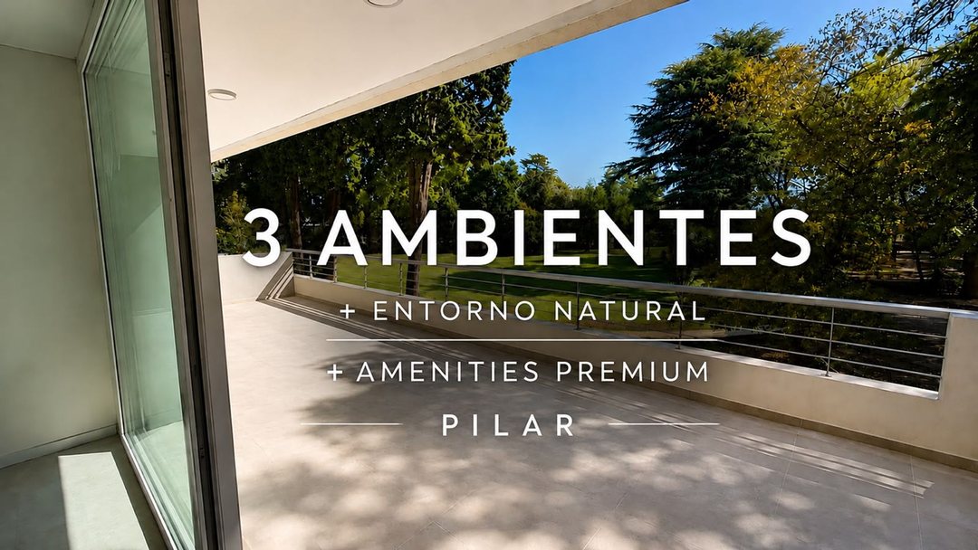 DEPARTAMENTO 3 AMBIENTES VENTA PILAR A ESTRENAR