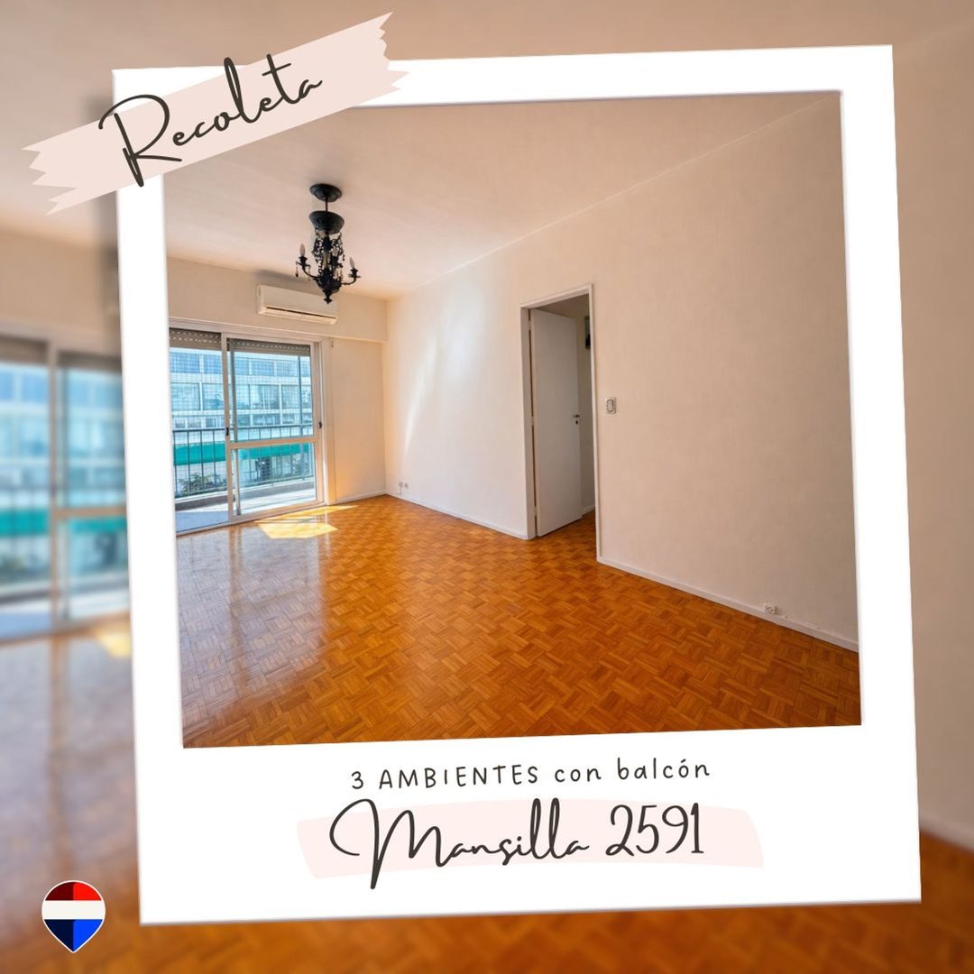 VENTA 3 ambientes RECOLETA con balcon y lavadero