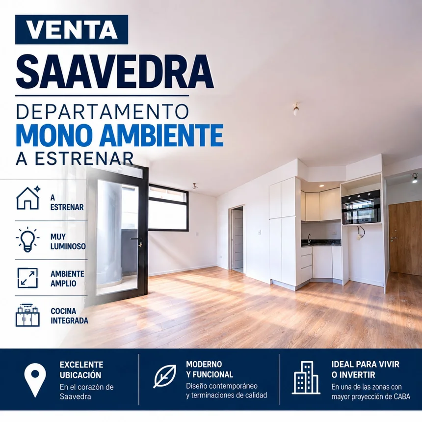 Departamento en venta en Saavedra, Avenida García del Río 2500
