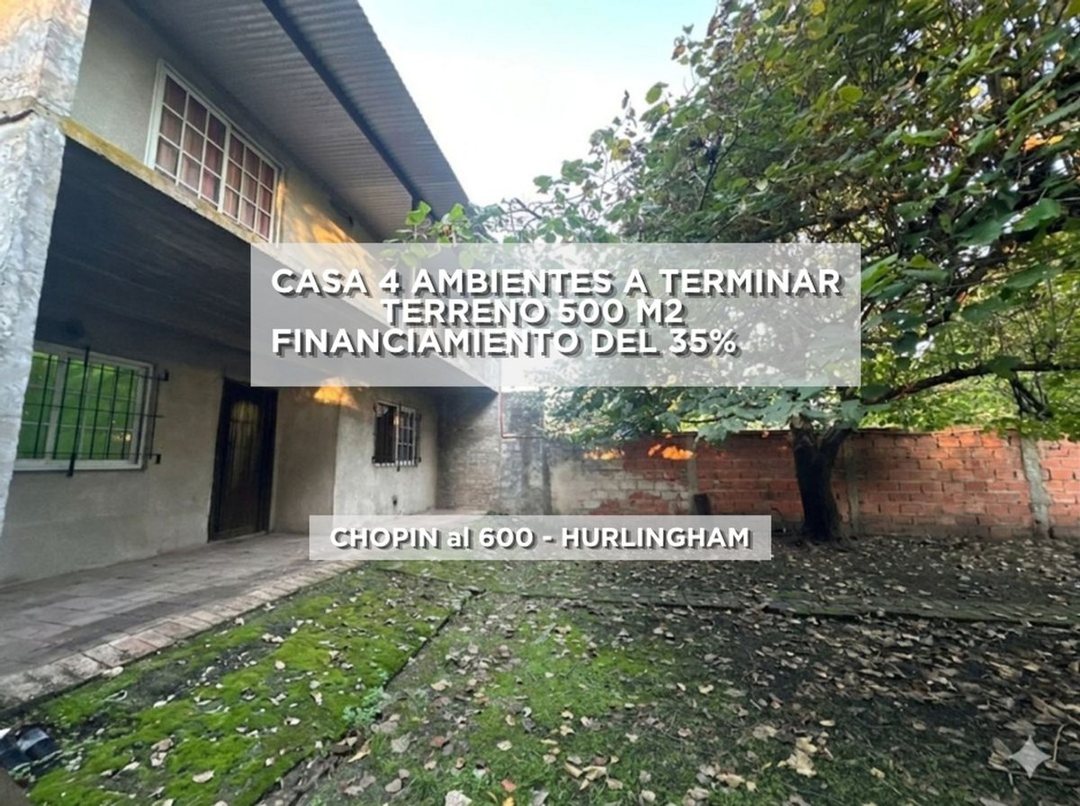 CASA 4 AMBIENTES VENTA HURLINGHAM FINANCIA