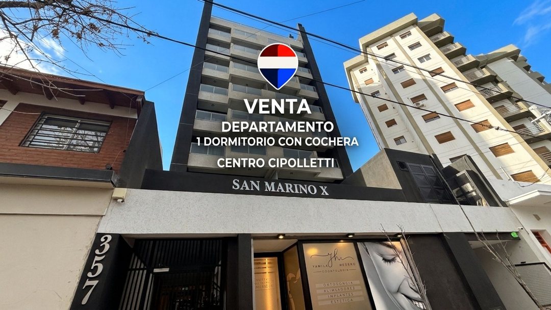 VENTA DEPARTAMENTO 1 DORMI C/COCHERA CIPOLLETTI