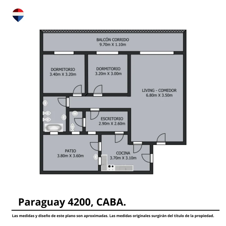 Departamento de 3 ambientes en venta en Palermo, Paraguay 4200, foto 4