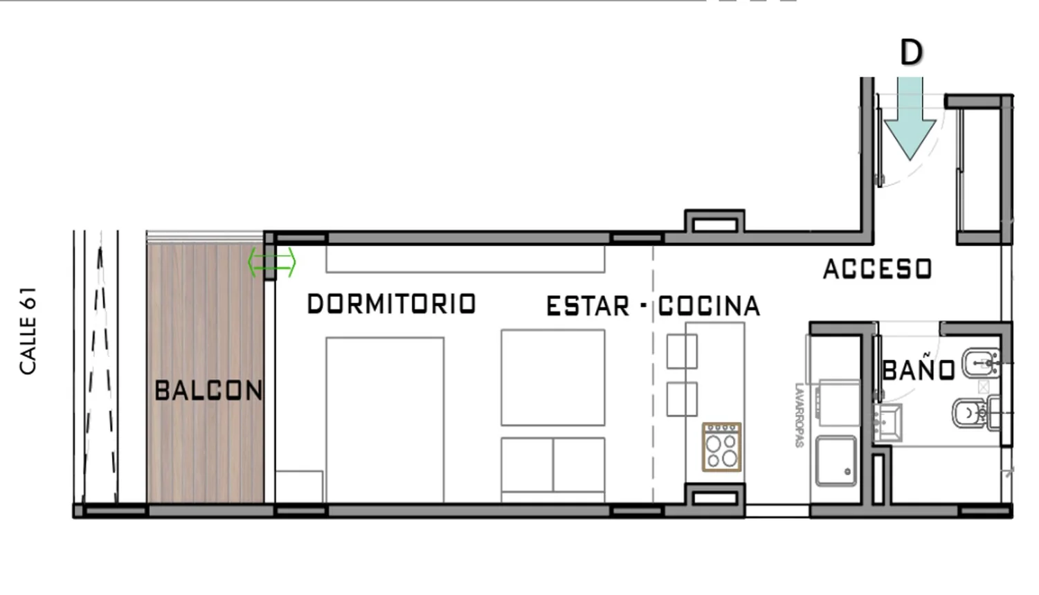 Monoambiente en venta en La Plata, foto 2