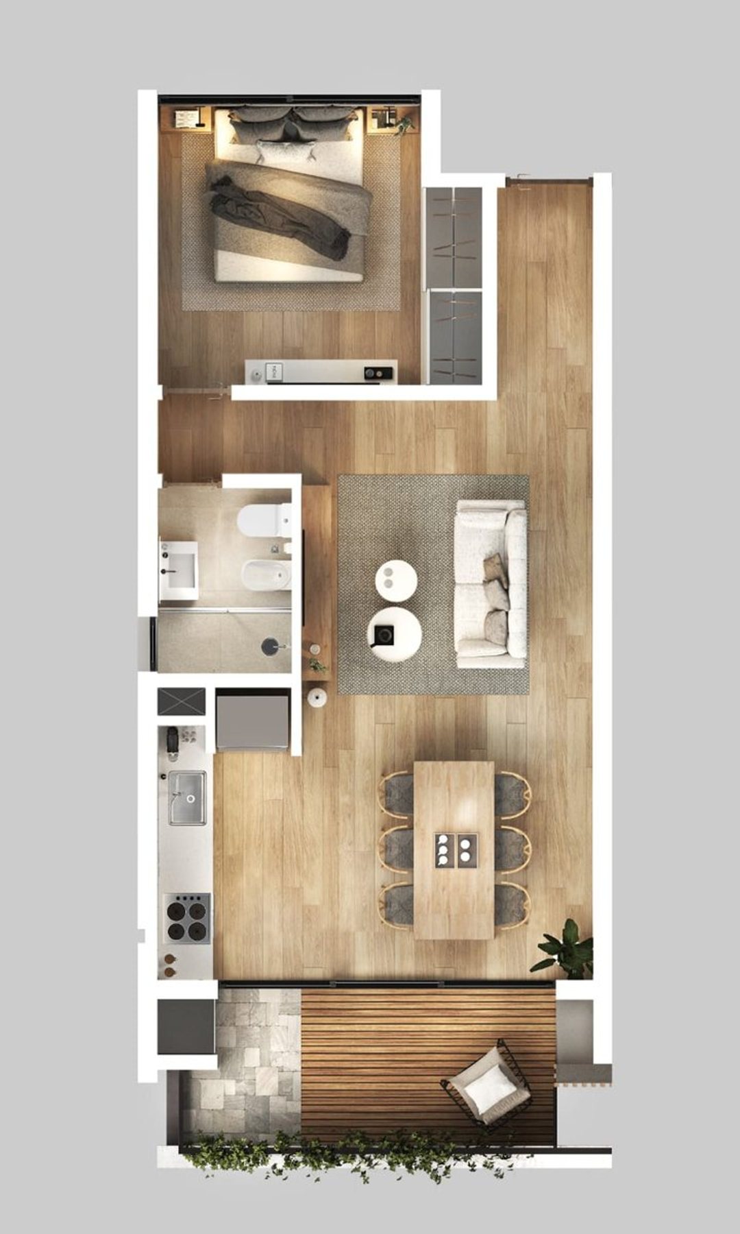 DEPARTAMENTO EN VENTA LA PLATA 1 DORMITORIO POZO