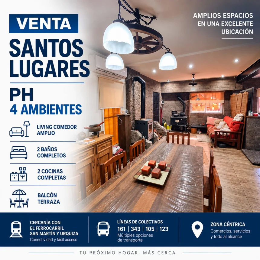 PH de 4 ambientes en venta en Santos Lugares, Avenida la Plata 3400