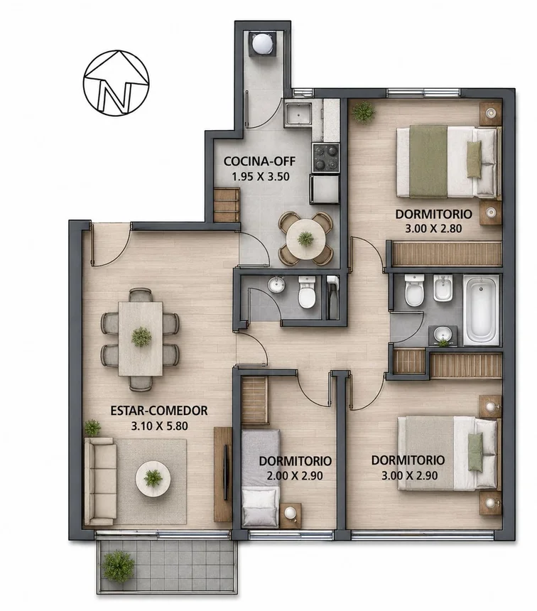 Departamento en venta en Parque Chacabuco, foto 4