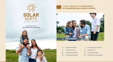 VENTA LOTE  BARRIO ABIERTO SOLAR NORTE