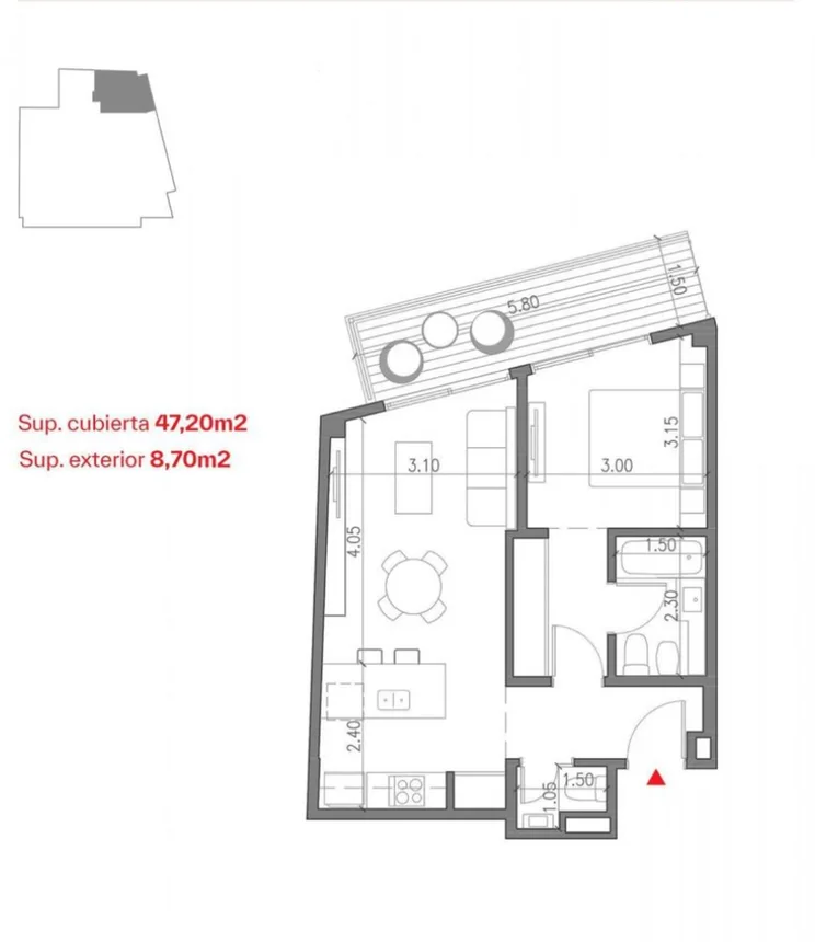 Departamento de 2 ambientes en venta en Chacarita, Avenida Dorrego 1500, foto 3