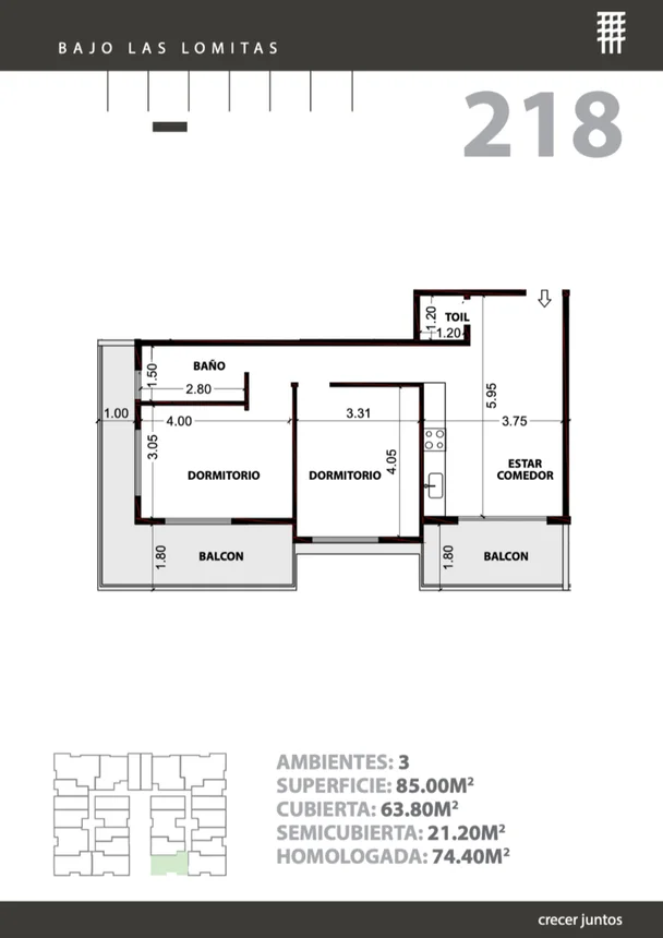 Departamento de 3 ambientes en venta en Temperley, Avenida Almirante Brown 2600, foto 2