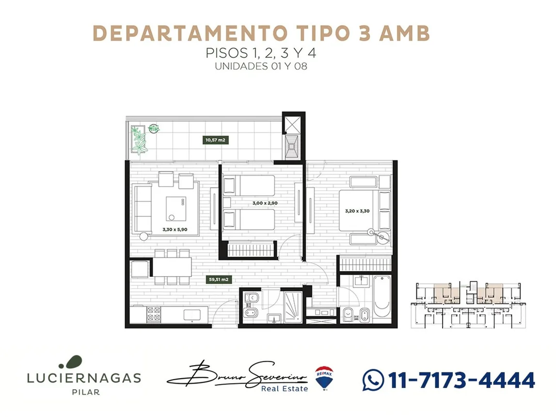 Departamento de 3 ambientes en venta en Pilar, Chacabuco 300, foto 4