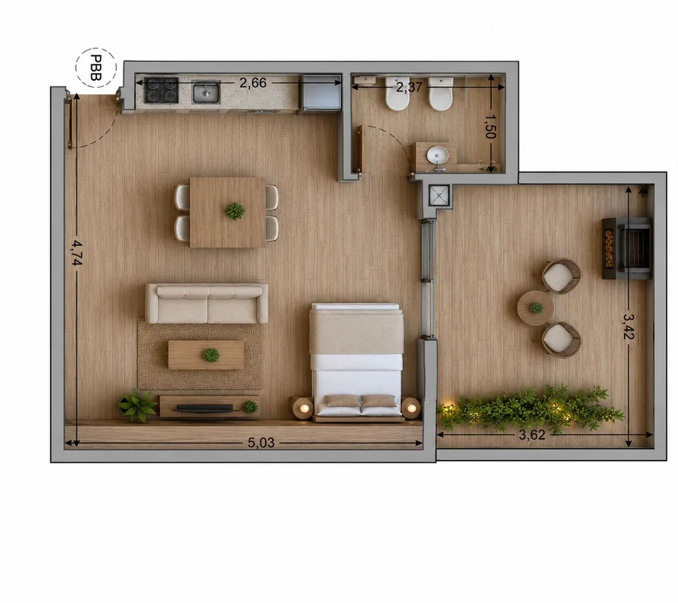 Monoambiente en venta en Boedo, Estados Unidos 3400, foto 2