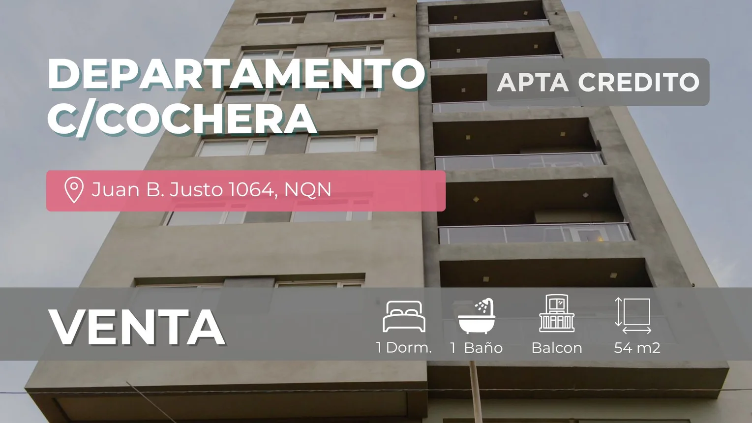 Venta departamento 1 dorm. c/cochera - nqn, foto 1