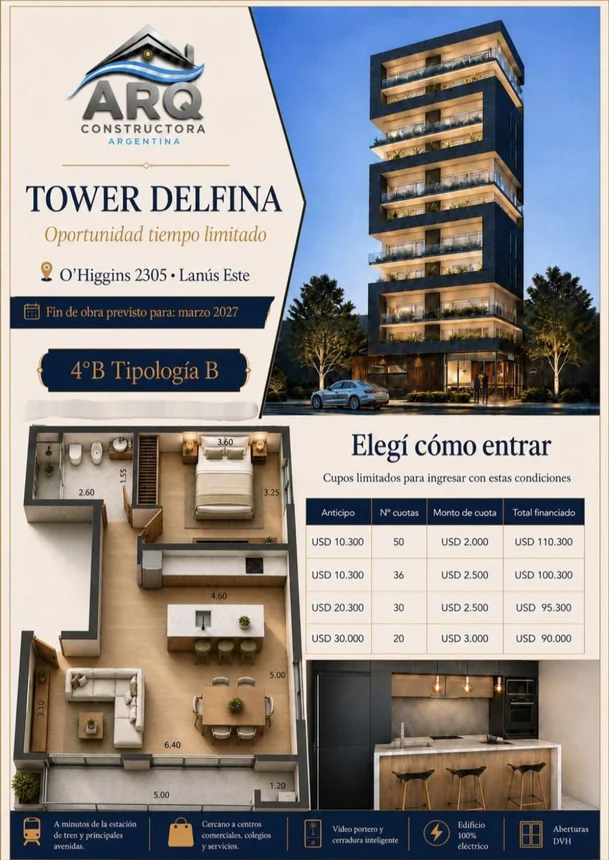 Departamento de 2 ambientes en venta en Lanús Este, O´higgins 2300, foto 3