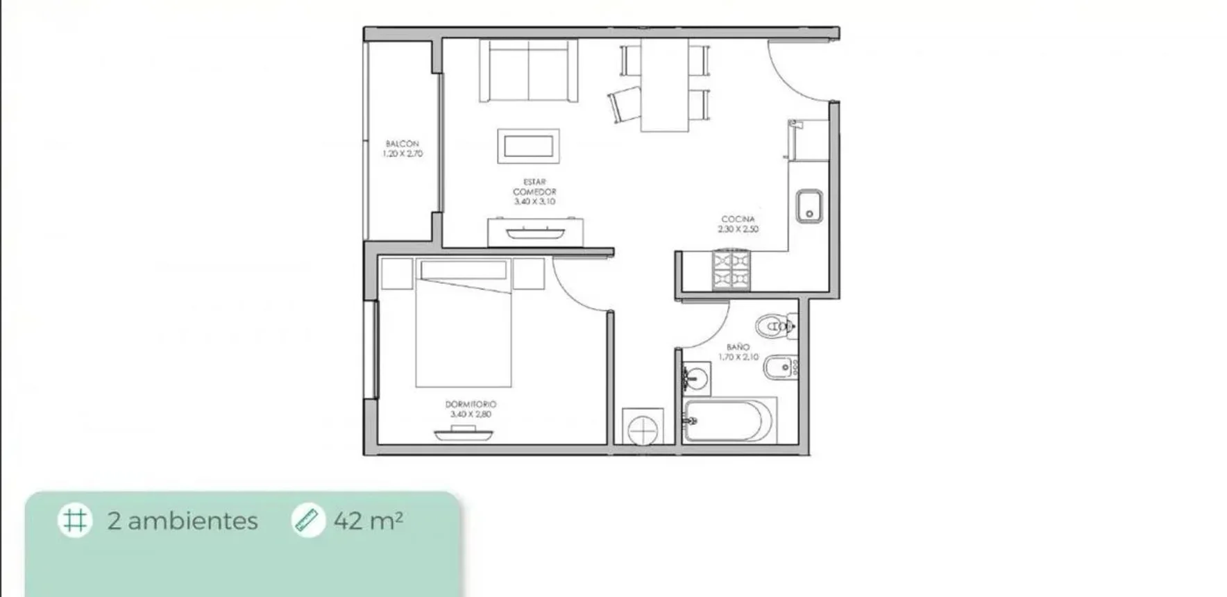 Departamento de 2 ambientes en venta en Ituzaingó, General Alvear 1100, foto 2