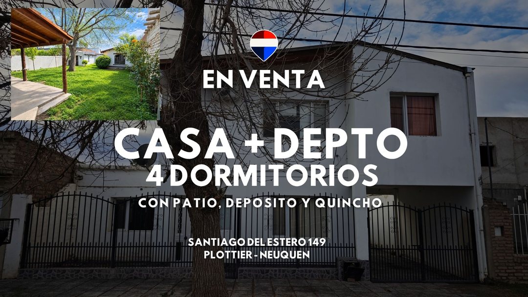 CASA 2 DORM+DEPTO 2 DORM B° LOS CANALES, PLOTTIER