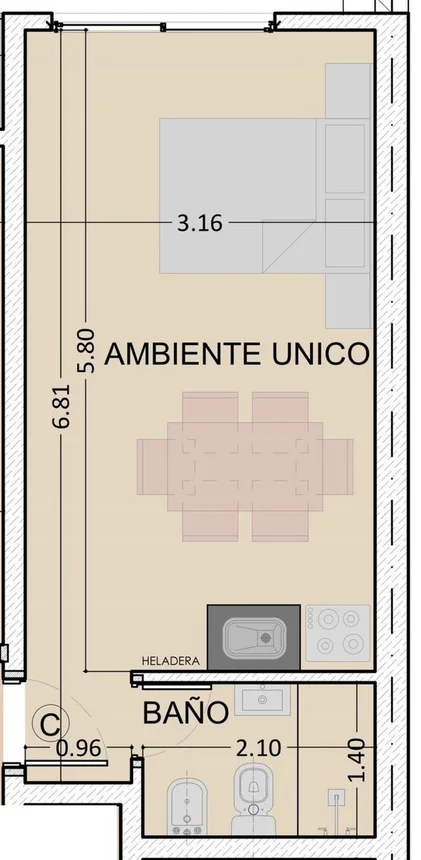 Monoambiente en venta en Rosario, foto 4
