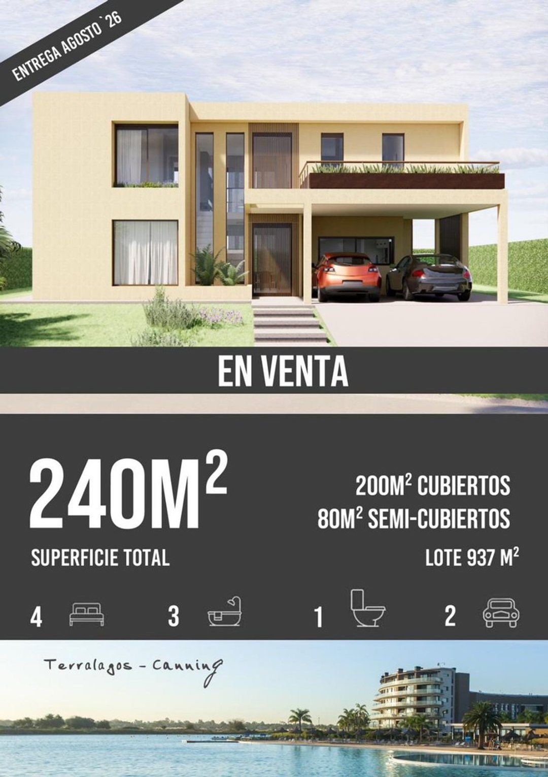 Proyecto en Venta casa financiada – Terralagos