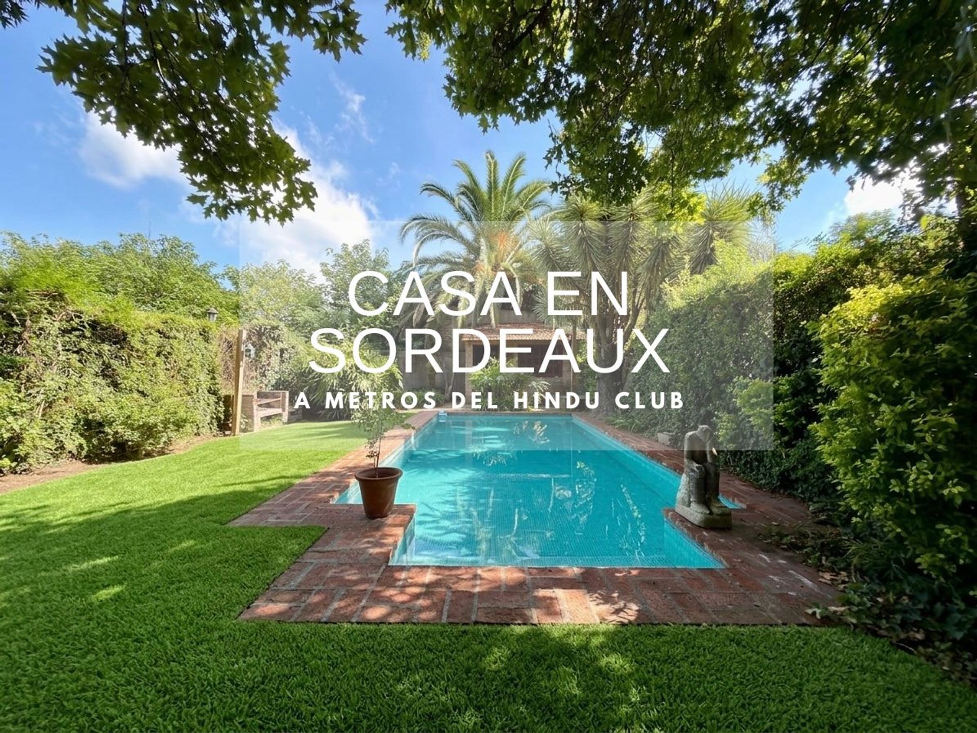VENTA CASA CON PILETA EN SORDEAUX CERCA HINDU CLUB
