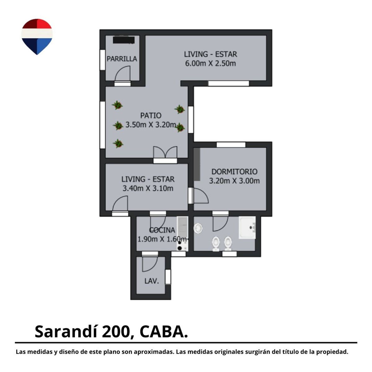 Foto 5 — DEPTO EN VENTA 2 AMB BALVANERA PATIO CUB PARRILLA