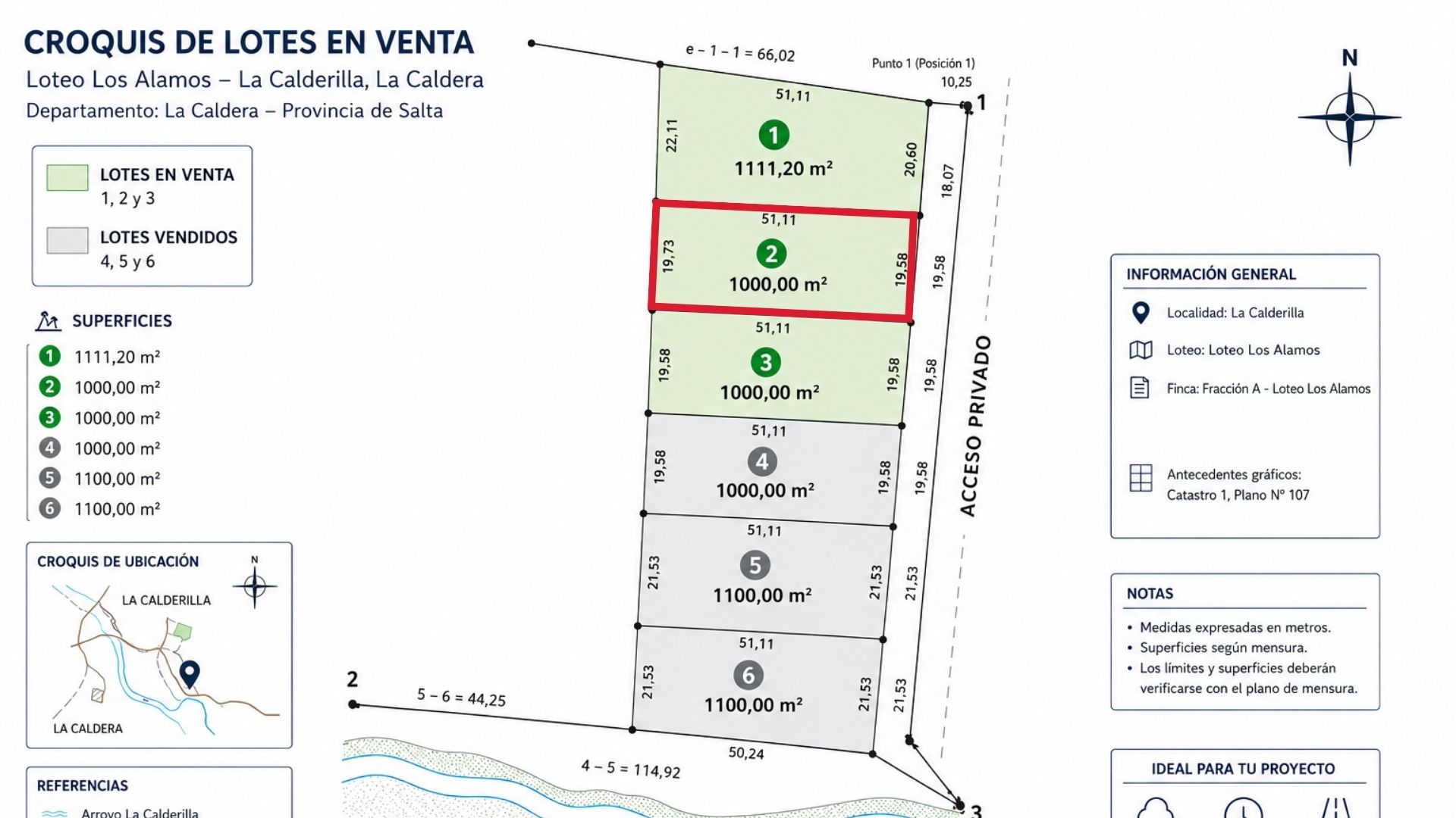 TERRENO VENTA O PERMUTA LA CALDERILLA 1000 M2 - foto 2