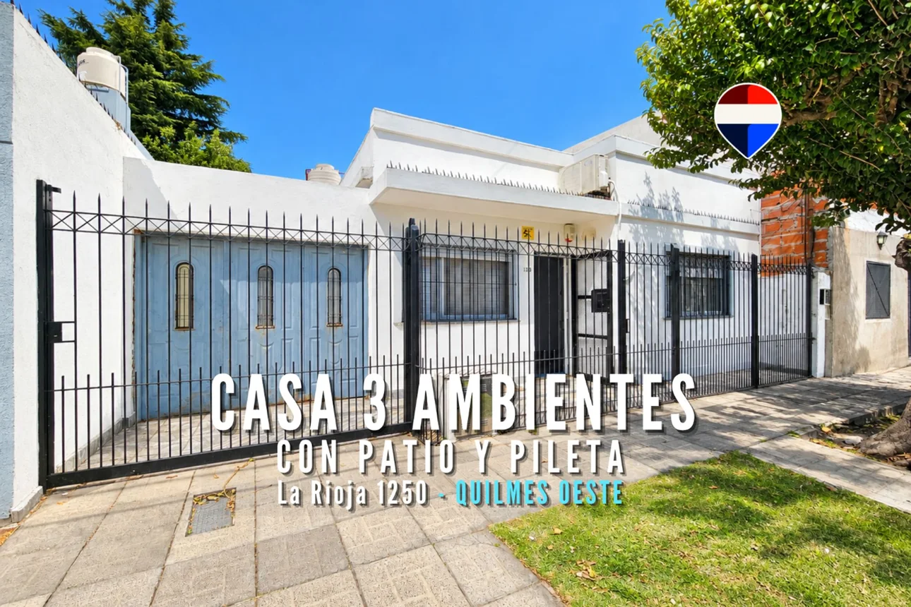 Casa de 3 ambientes en venta en Quilmes, La Rioja 1200