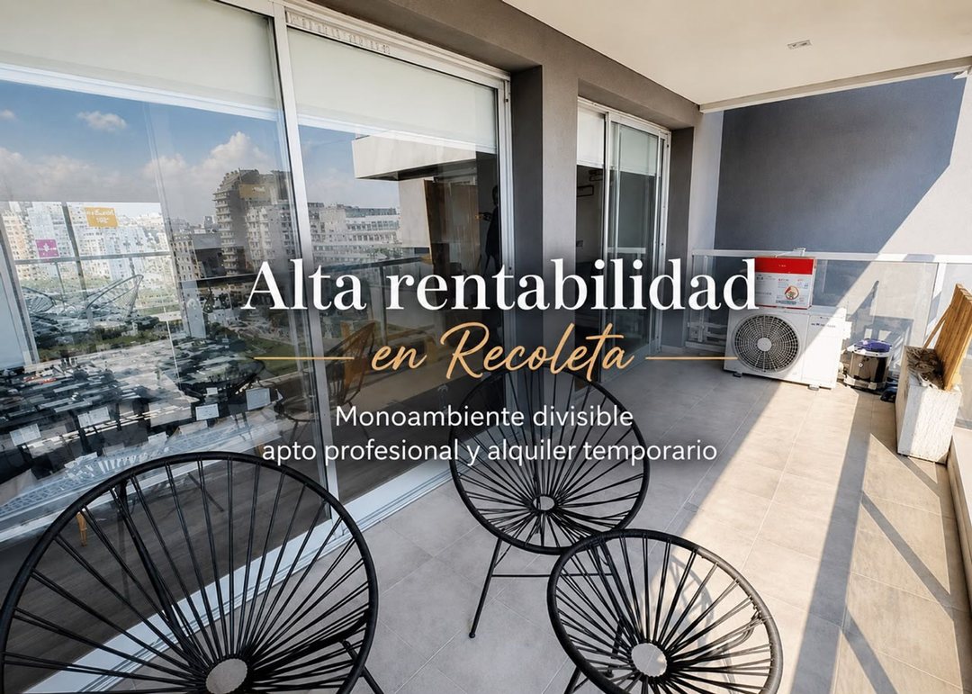 DEPARTAMENTO MONOAMBIENTE VENTA RECOLETA BALCON