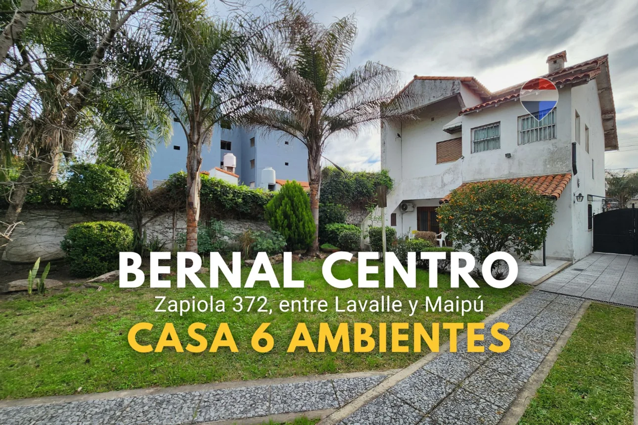 Casa de 6 ambientes en venta en Bernal Este, Zapiola 300