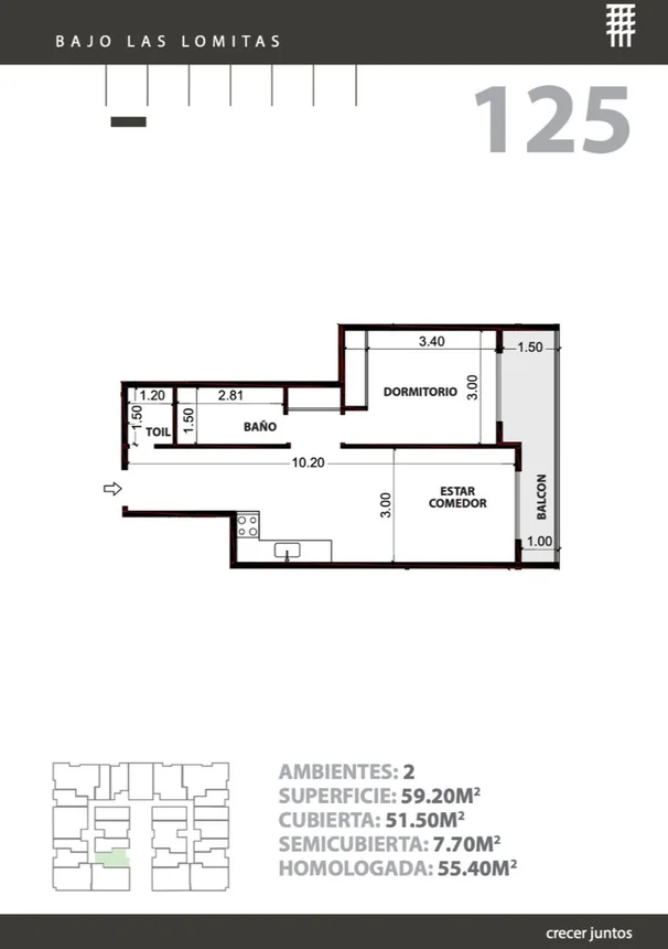 Departamento de 2 ambientes en venta en Temperley, Avenida Almirante Brown 2600, foto 2