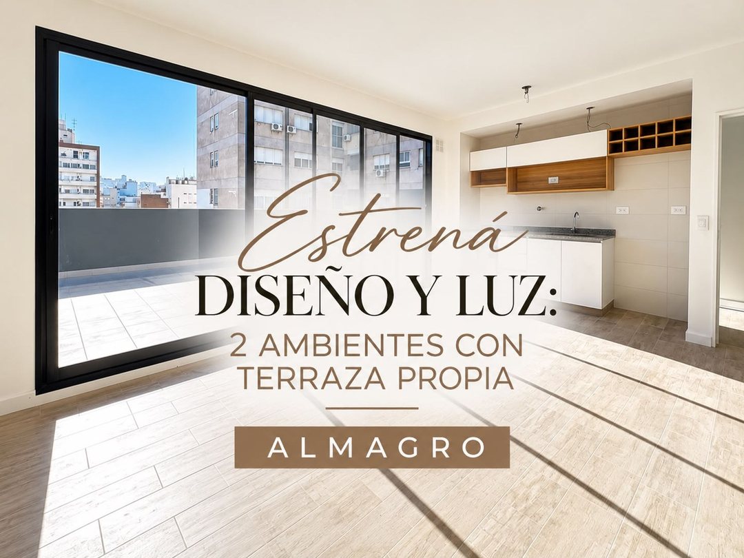 DEPARTAMENTO 2 AMBIENTES VENTA ALMAGRO PATIO