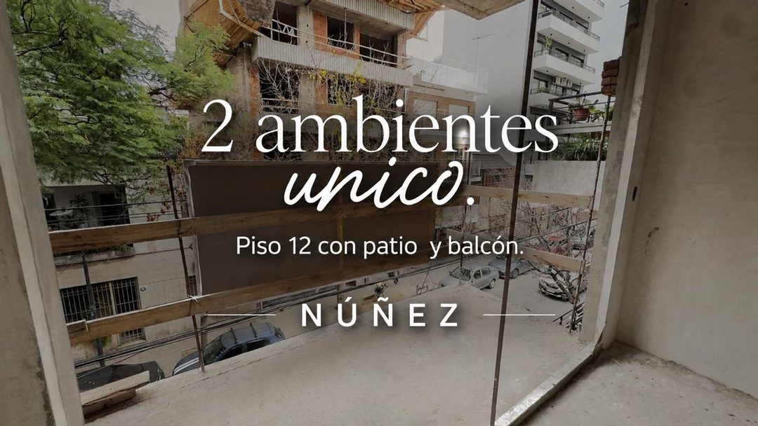 DEPARTAMENTO 2 AMBIENTES BALCON MAS PATIO NUÑEZ