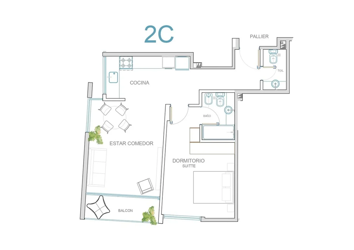Departamento de 2 ambientes en venta en Barracas, Azara 1300, foto 3