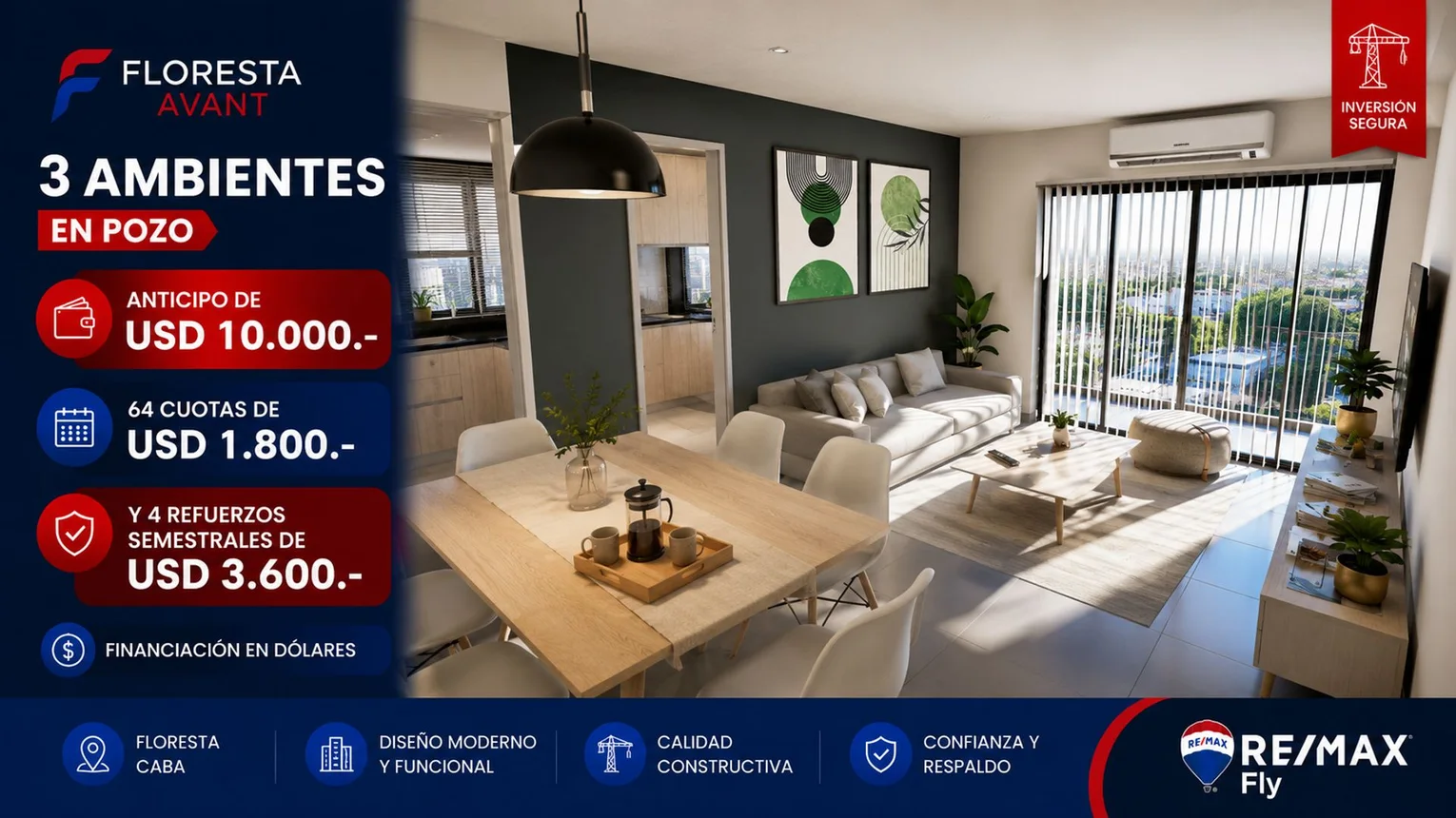 Departamento de 3 ambientes en venta en Floresta, Dolores 300