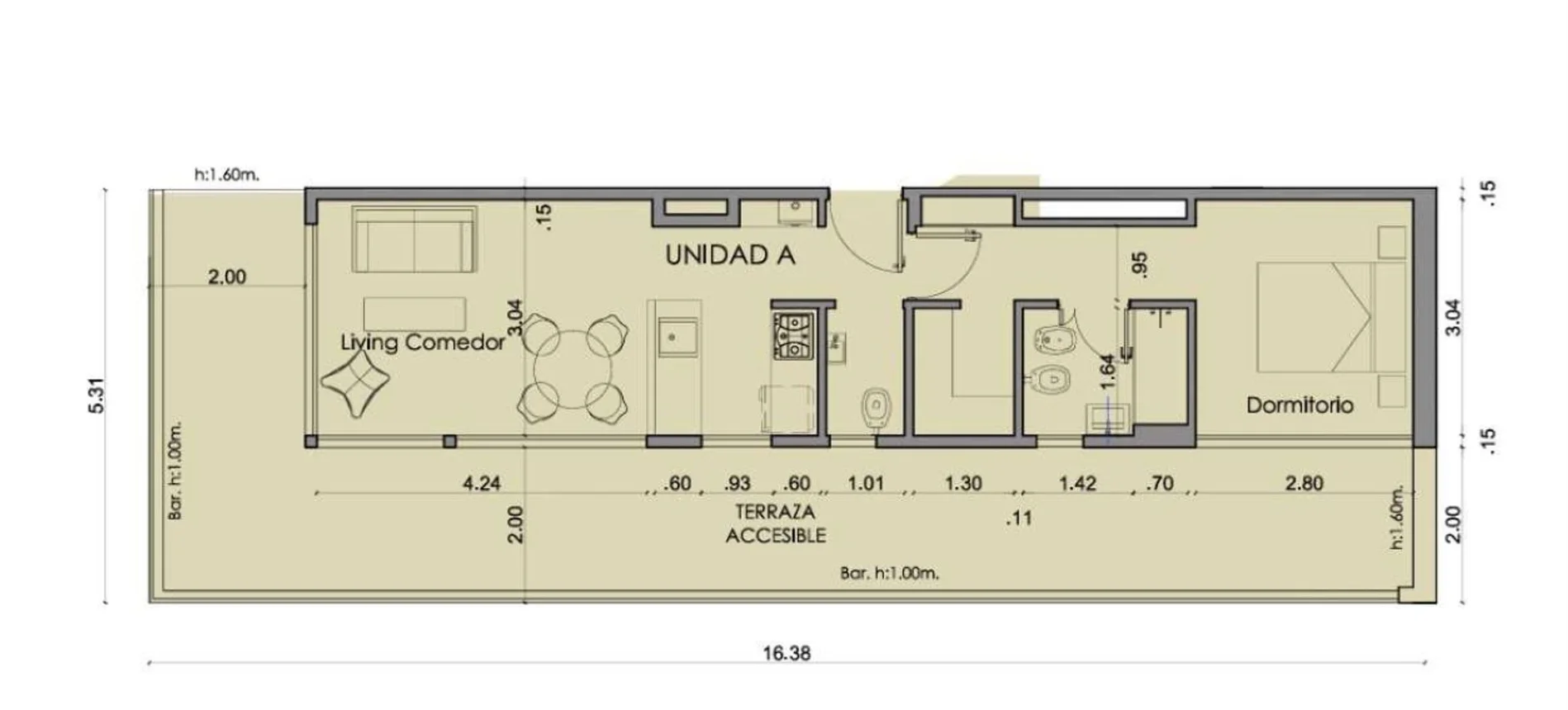 Departamento de 2 ambientes en venta en Villa Urquiza, Franklin Delano Roosevelt 5700, foto 3