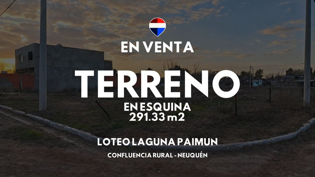 LOTE EN VENTA LAGUNA PAIMUN PASEO COSTERO NEUQUEN