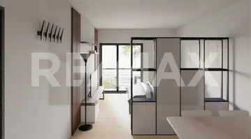 Monoambiente en pozo con balcón, en venta.