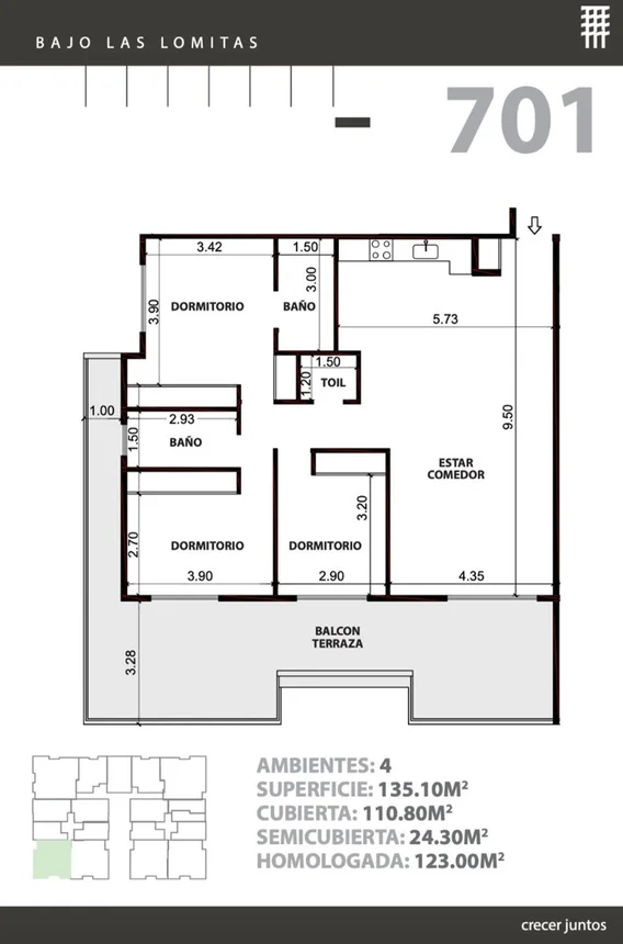 Departamento de 4 ambientes en venta en Temperley, Avenida Almirante Brown 2600, foto 2