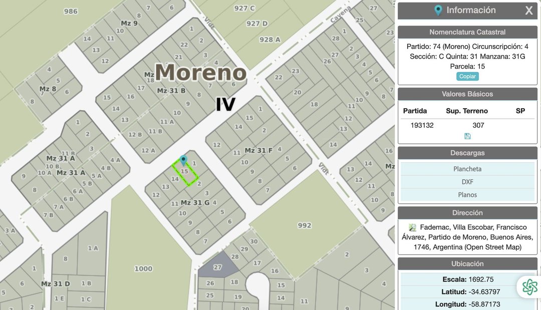 VENTA DE LOTE EN FRANCISCO ALVAREZ