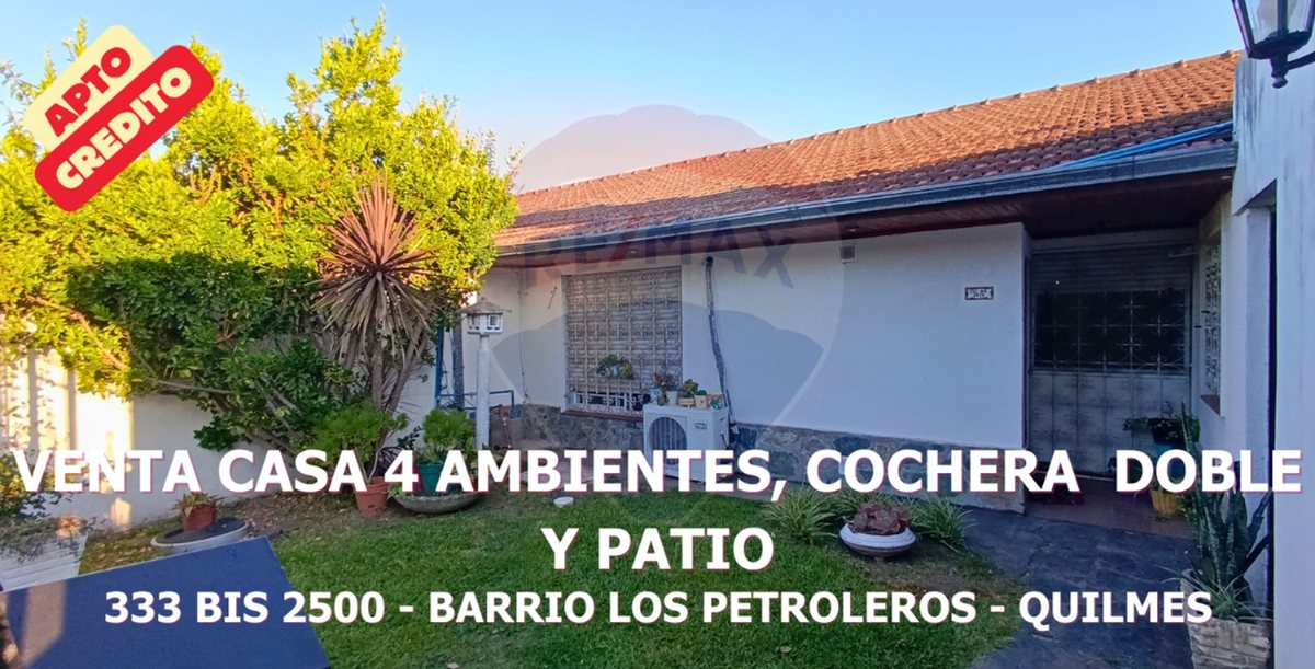 VENTA CASA 4 AMBIENTES PATIO COCHERA QUILMES OESTE