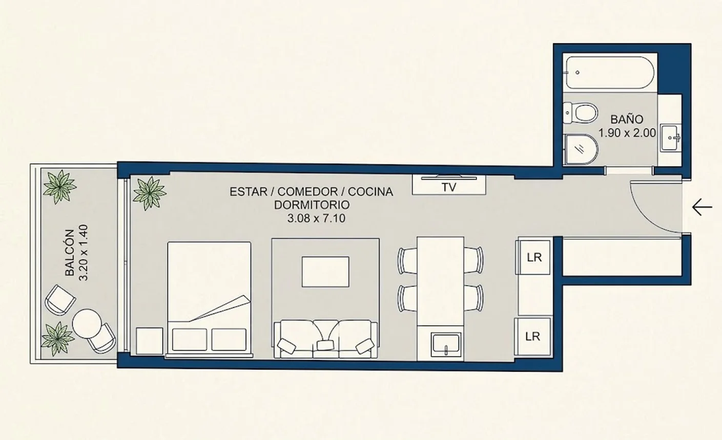 Monoambiente en venta en Belgrano, foto 2