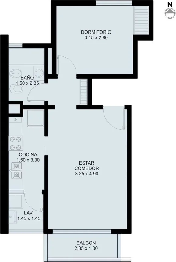 Venta dpto. 1 dorm urban macrocentro, foto 2