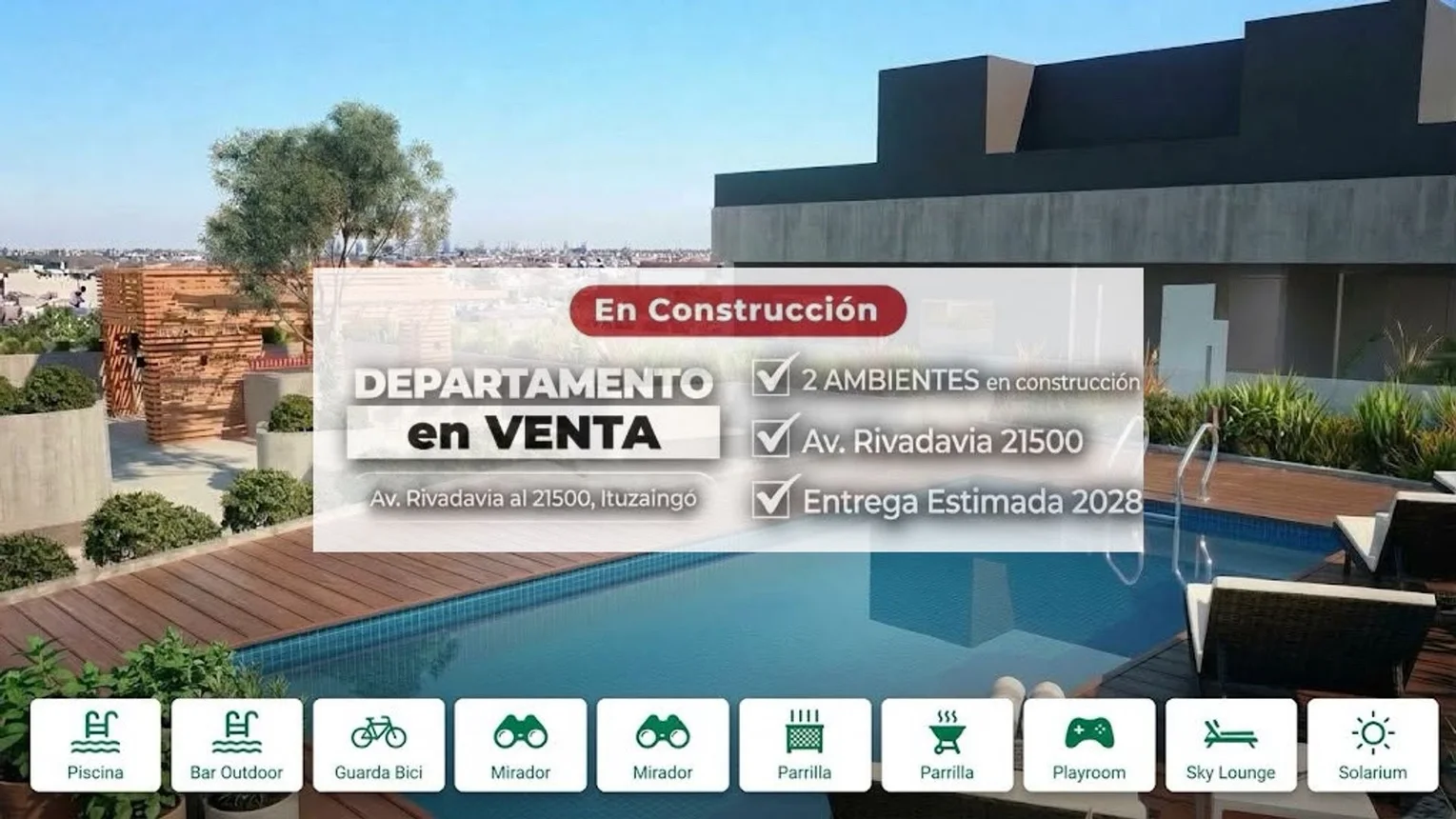 Departamento de 2 ambientes en venta en Ituzaingó, Avenida Rivadavia 21500